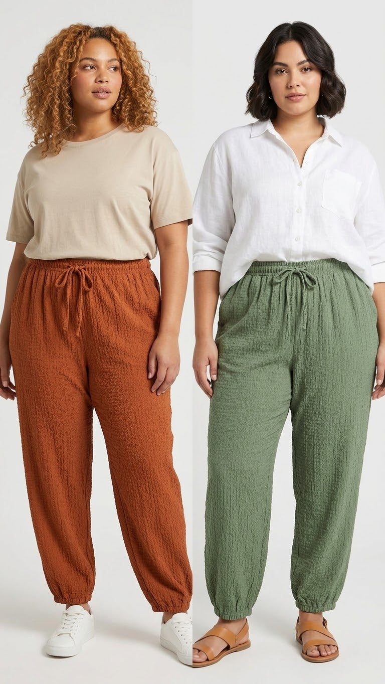 PANTALÓN BOMBACHO RUGOSO